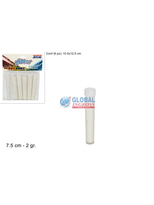 GLITTER 2gr BIANCO 6pz