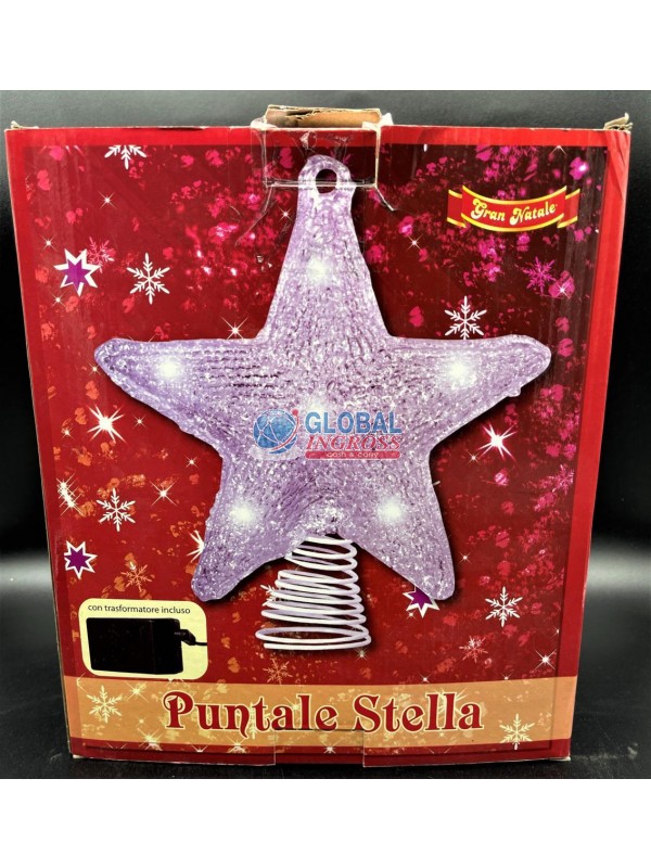 PUNTALE STELLA 10 LED GHIACCIO