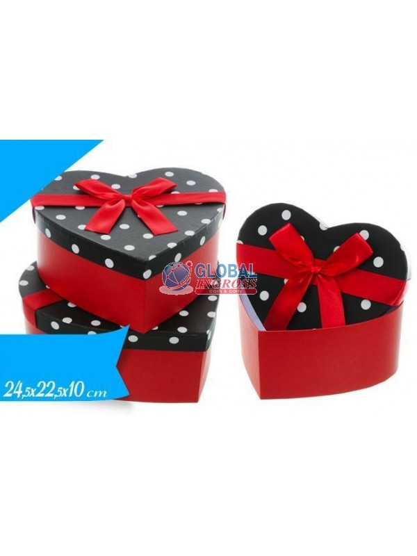 SCATOLA CUORE C/POIS 24x22x10