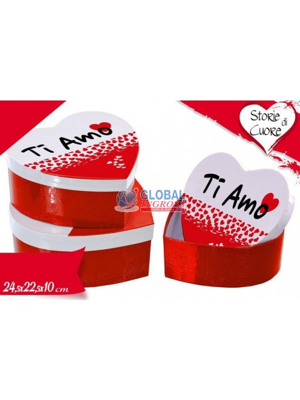 SCATOLA CUORE TI AMO 24x22x10