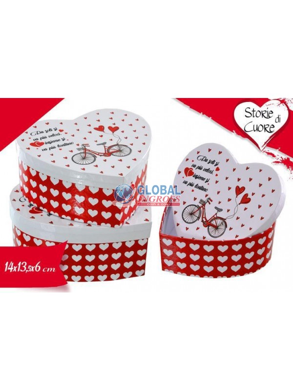 SCATOLA CUORE BICICLETTA 14x13x6