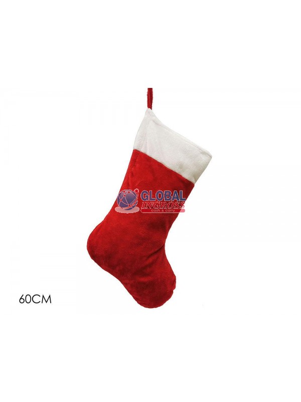CALZA NATALE ROSSA 60cm