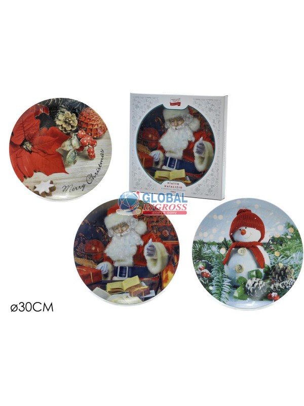 PIATTO DECORO NATALE 30cm