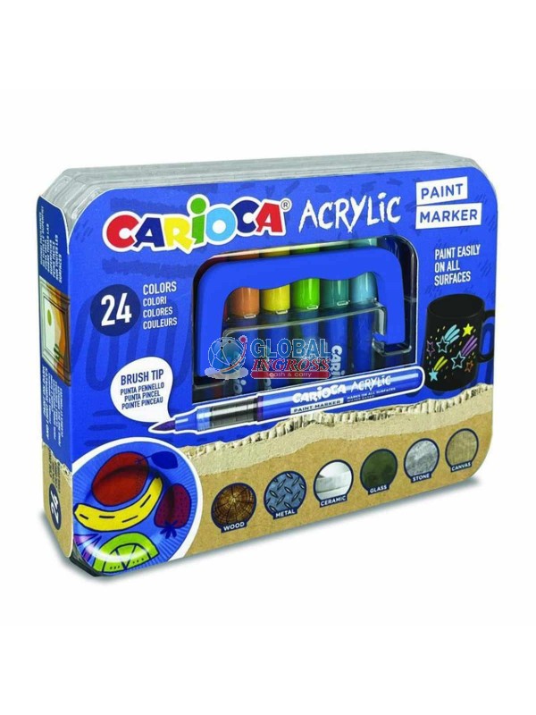 ACRYLIC MARKER CARIOCA 24pz VALIGETTA REGALO
