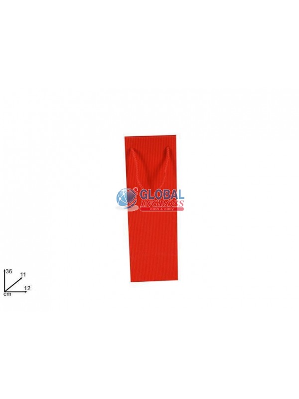 SHOPPER RIGATA ROSSO 36x12