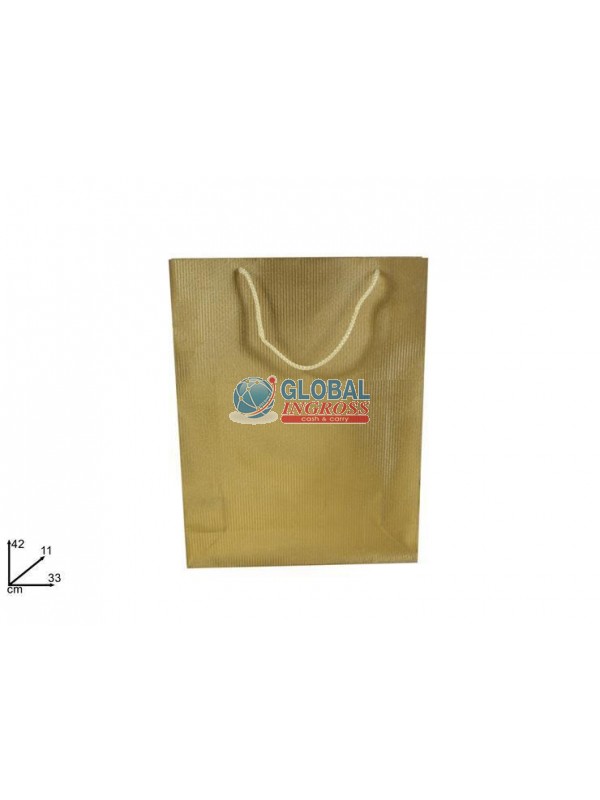 SHOPPER RIGATA ORO 42x33
