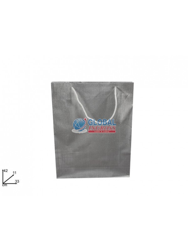 SHOPPER RIGATA SILVER 42x33