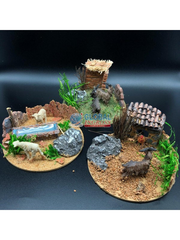 PAESAGGIO PRESEPE C/ANIMALI