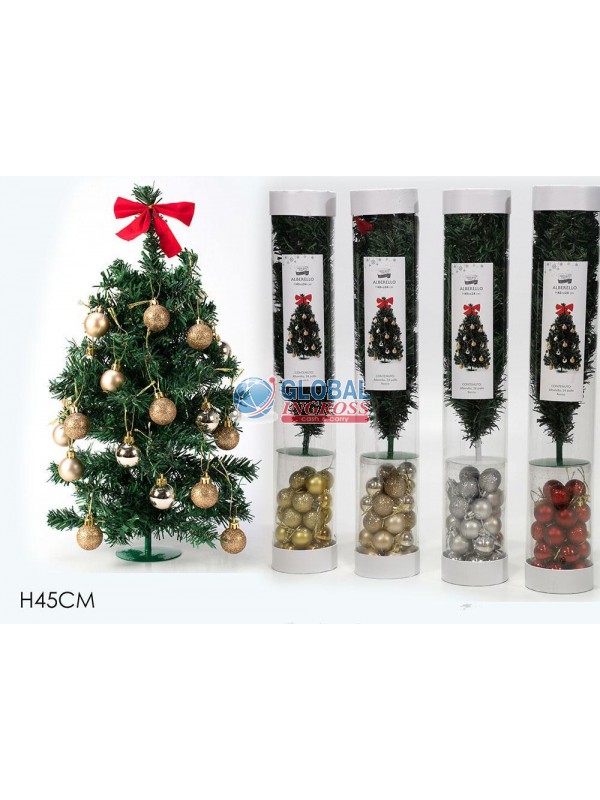 ALBERELLO 45cm C/FIOCCOE 24 PALLINE
