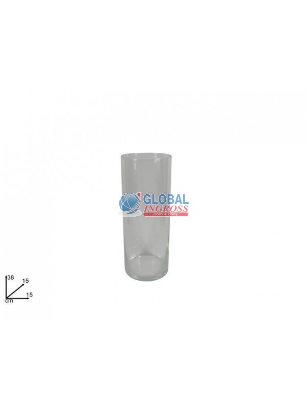 VASO VETRO CILINDRO H.38cm D.15cm