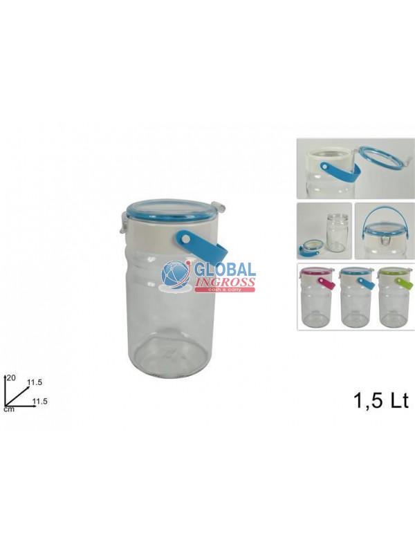 BARATTOLO VETRO C/MANICO 1500ml