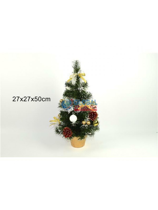 ALBERO 50cm ADDOBBATO ORO
