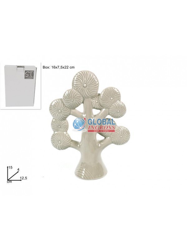 ALBERO D/VITA FIORI 21cm BEIGE