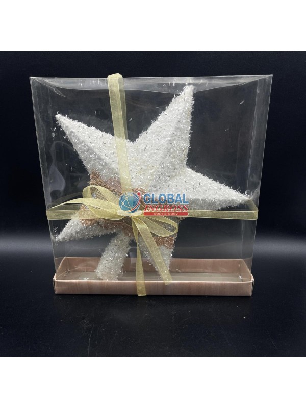 PUNTALE STELLA JUTA GLITTER ARGENTO