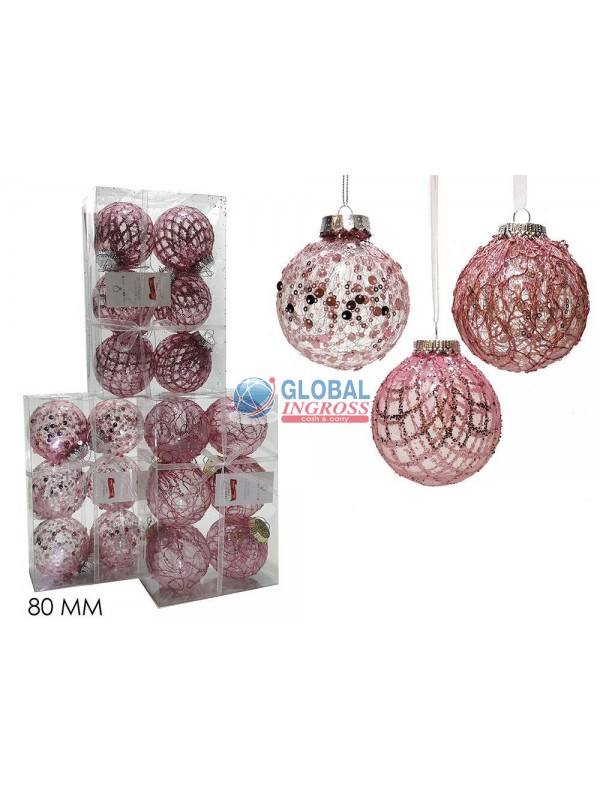 PALLE 80mm ROSA 6pz