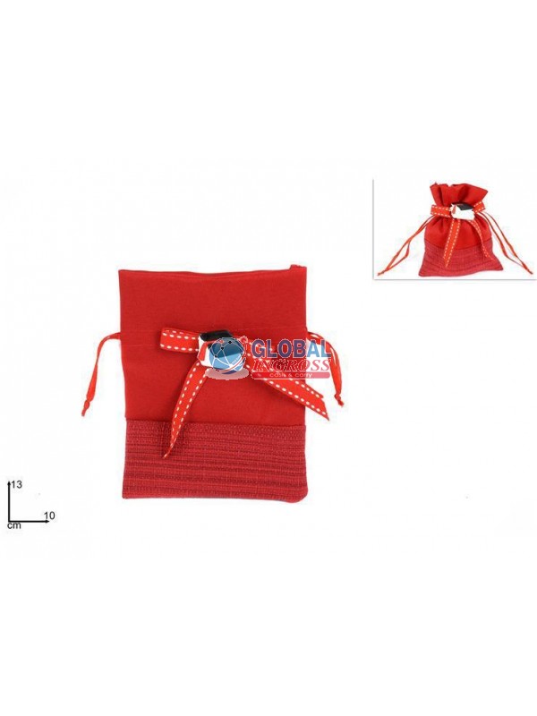 SACCHETTO LAUREA ROSSO 10x13