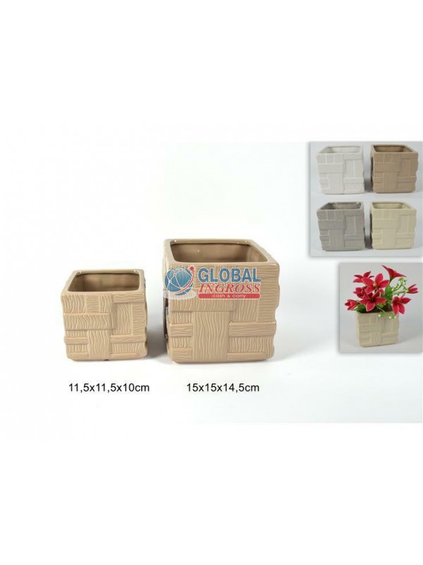 P/PIANTE 2pz QUADRATI INTRECCIO