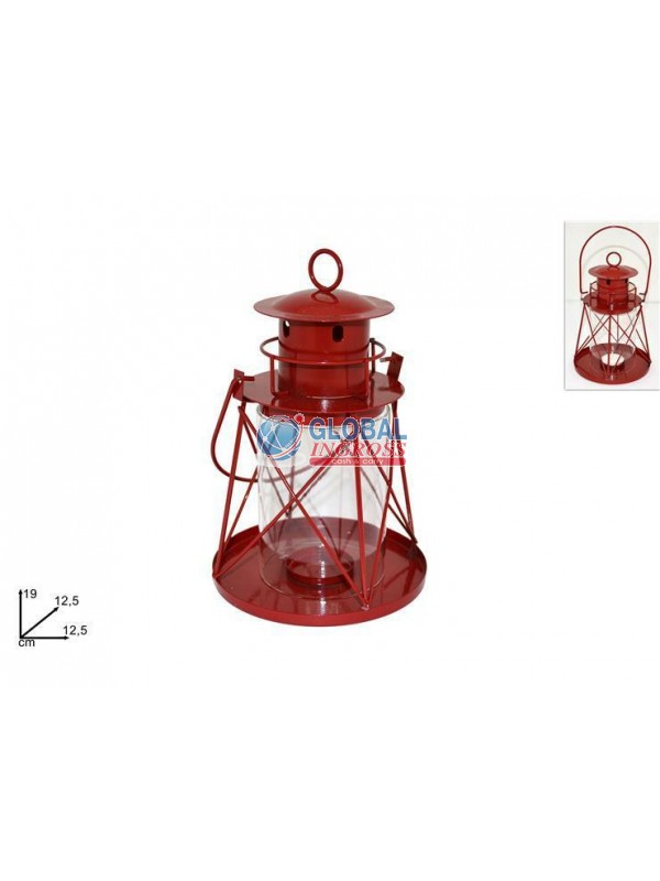 LANTERNA P/T-LIGHT ROSSO 19cm