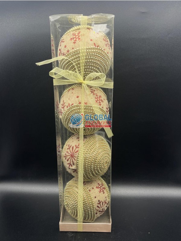 PALLE C/JUTA GLITTER 10cm 4pz  .m