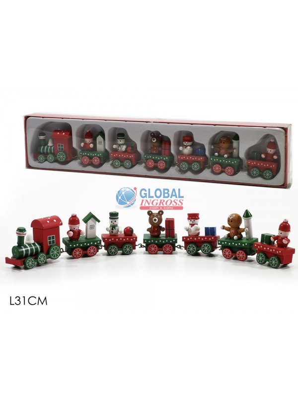 TRENO LEGNO C/6 VAGONI NATALIZIO