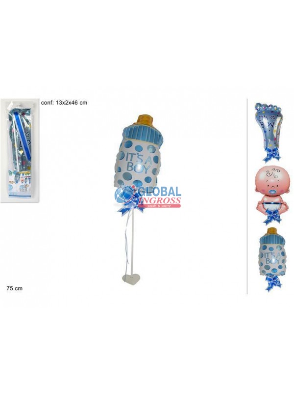 SET MYLAR CELESTE CON BASE