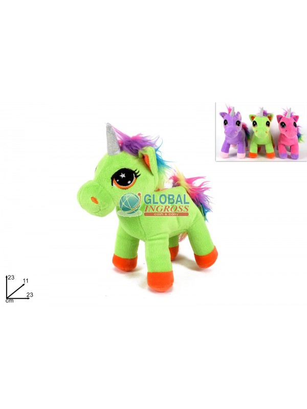 PELUCHE UNICORNO 23cm COL.ASS.