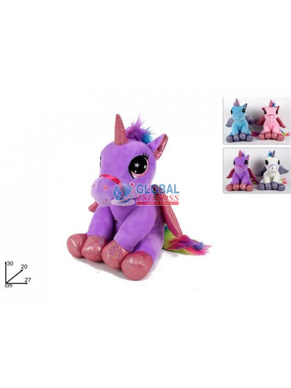 PELUCHE UNICORNO ALATO SEDUTO