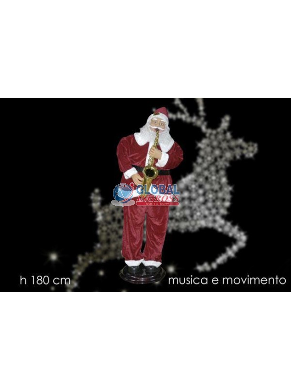 BABBO NATALE 180cm C/TROMBA