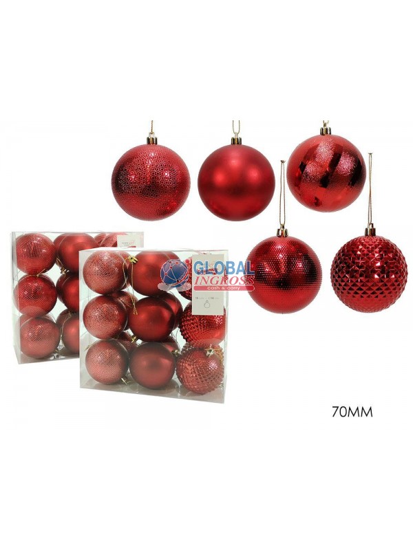 PALLE ROSSO 7cm 18pz