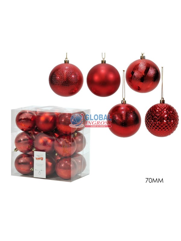 PALLE ROSSO 7cm 18pz