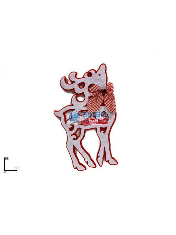 DIETROPORTA RENNA ROSSAC/FIOCCO 58cm