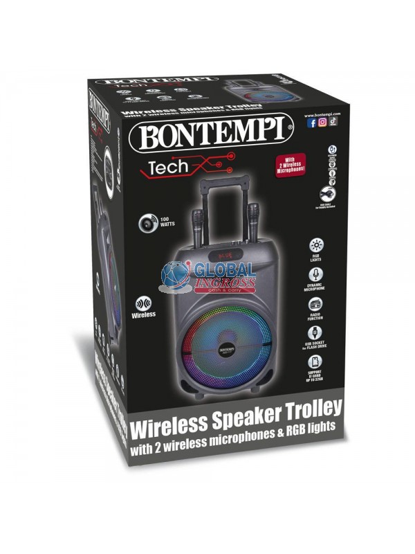 BONTEMPI TECH CASSA TROLLEY C/2 MICROFONI
