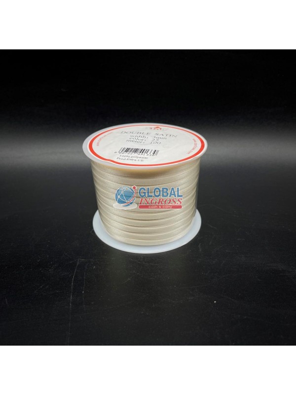 NASTRO RASO 3mm AVORIO 1mt col.25