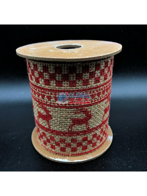 ROTOLO JUTA ROSSO/BEIGE3mt