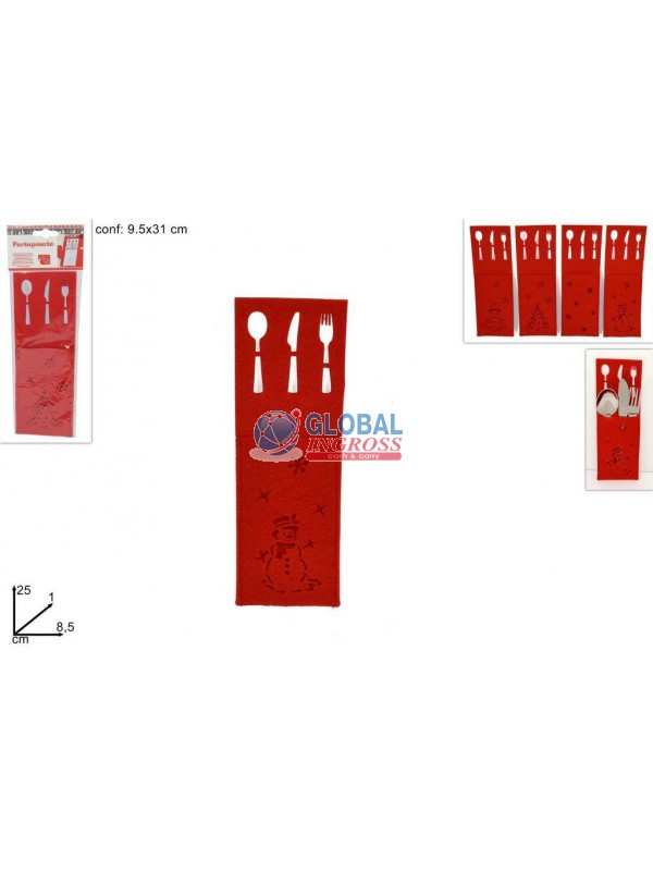 P/POSATE FELTRO ROSSO