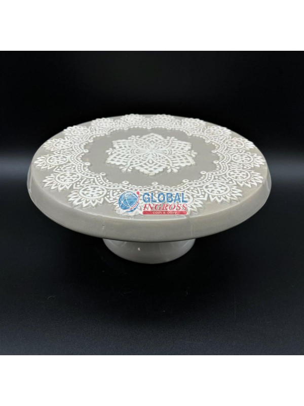 ALZATINA MERLETTO 19cm GRIGIO