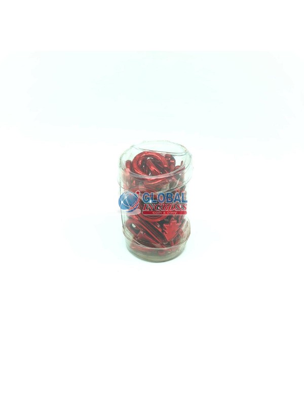 GANCI CON DECORAZIONI ROSSO 20pz