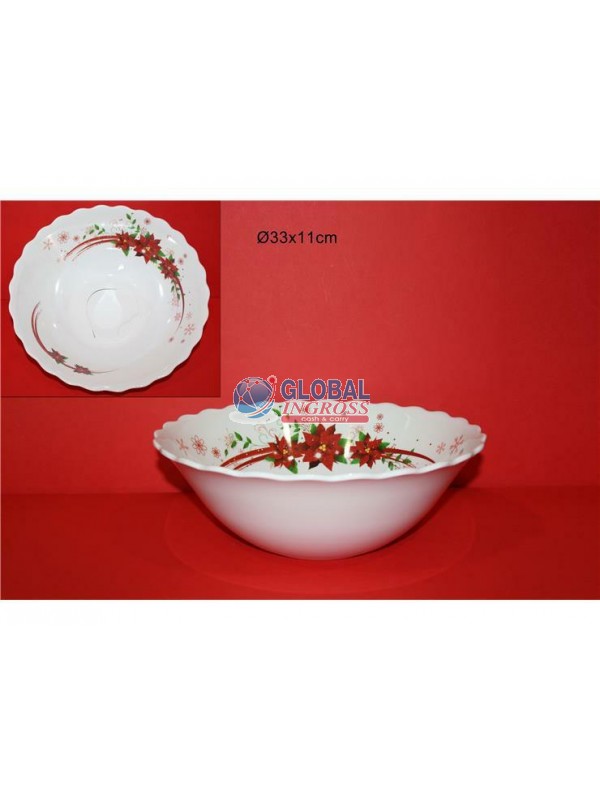 COPPA MELAMINA SMERLATASTELLA NATALE 33cm