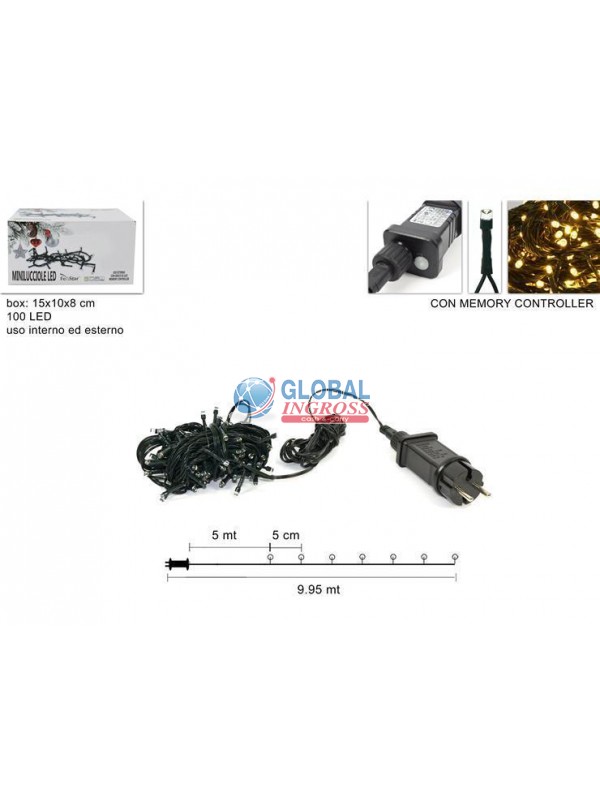MINILED ESTERNO 100 BIANCO CALDO