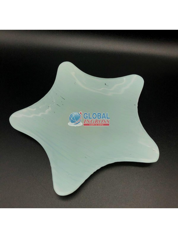 PIATTO VETRO STELLA BIANCO 17cm