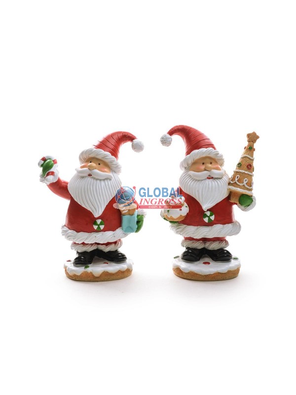 BABBO NATALE RESINA 14cm ASS.