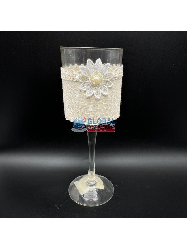 CALICE C/TESSUTO E PERLA  .m