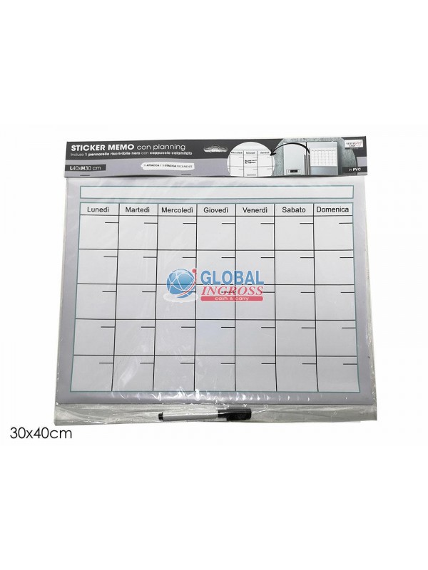 STICKER MEMO C/PIANO MENSILE 30x40