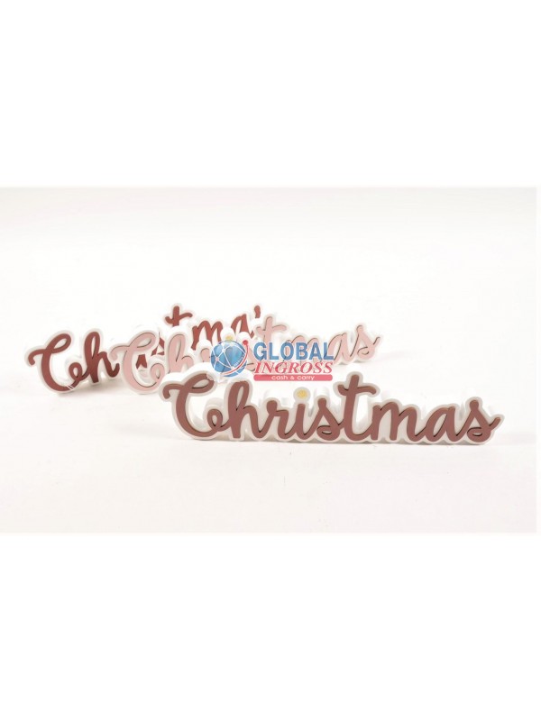 SCRITTA XMAS PINKY BOO LEGNO 40x10cm