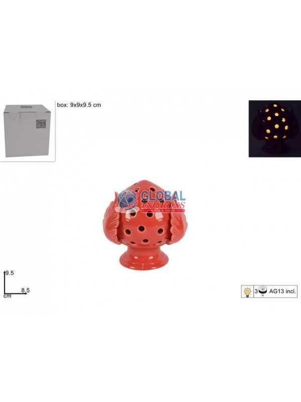 PUMO C/LUCE 9,5cm ROSSOTRAFORATO
