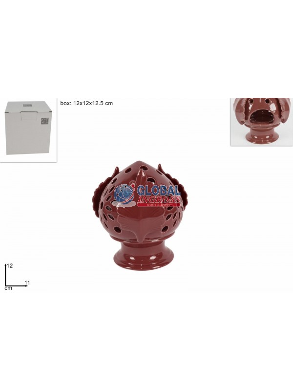 PUMO T-LIGHT 12cm BORDEAUX INTARSIATO