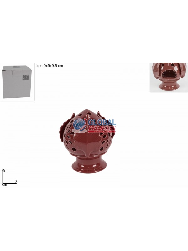 PUMO P/T-LIGHT 9cm BORDEAUX INTARSIATO
