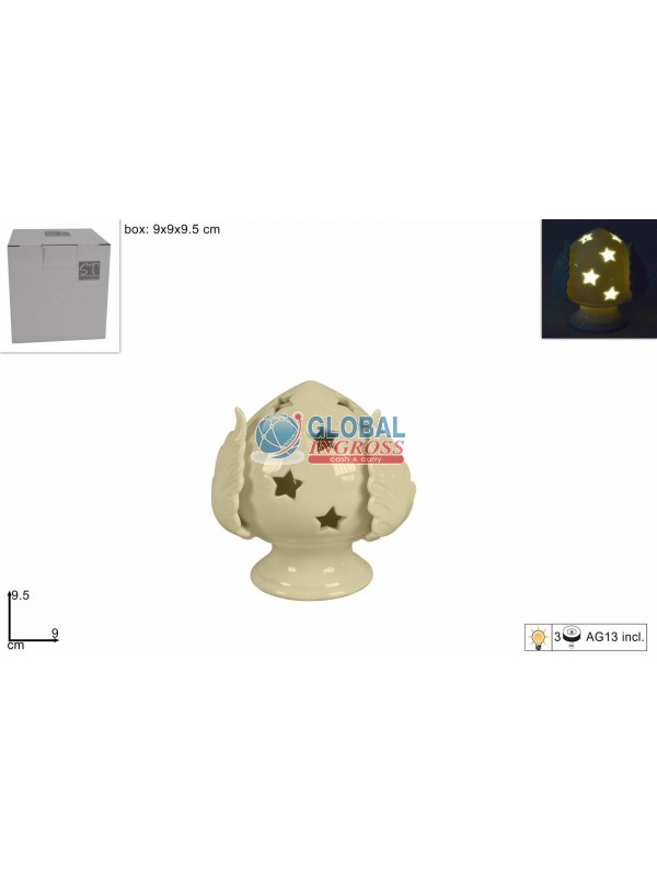 PUMO C/LUCE 9,5cm BEIGEC/STELLE