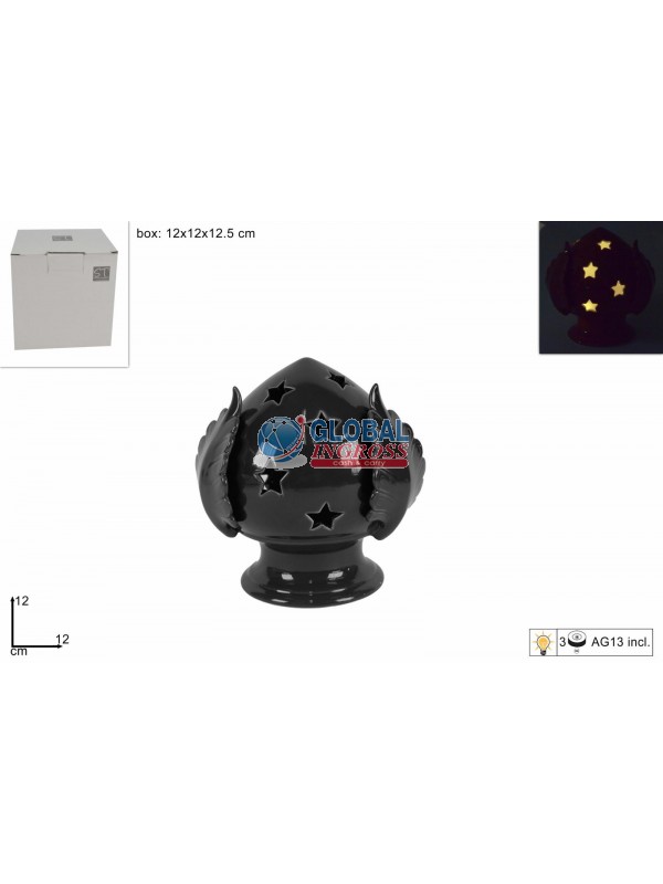 PUMO C/LUCE 12cm NERO C/STELLE