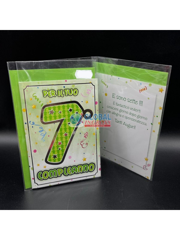 BIGLIETTO 7 ANNI PER ILTUO COMPLEANNO